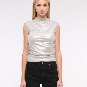 Silver Sleeveless Women's Top